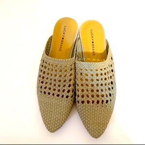 Lucky Brand Baylint Slides Mules Size 9 Nude